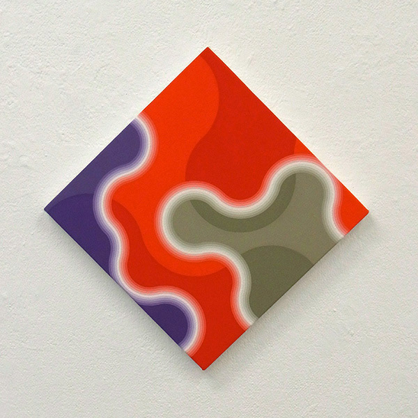 "1010-3" 2010 acrylic gouashe on canvas 38.6 x 38.6cm private collection
