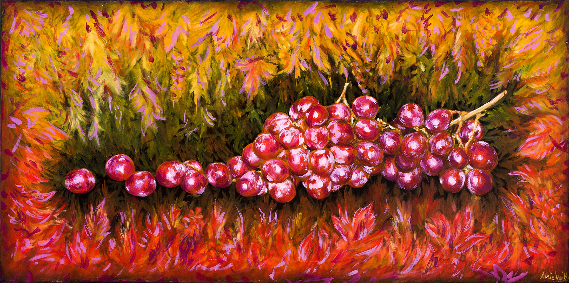 Grapes - Oil on Canvas