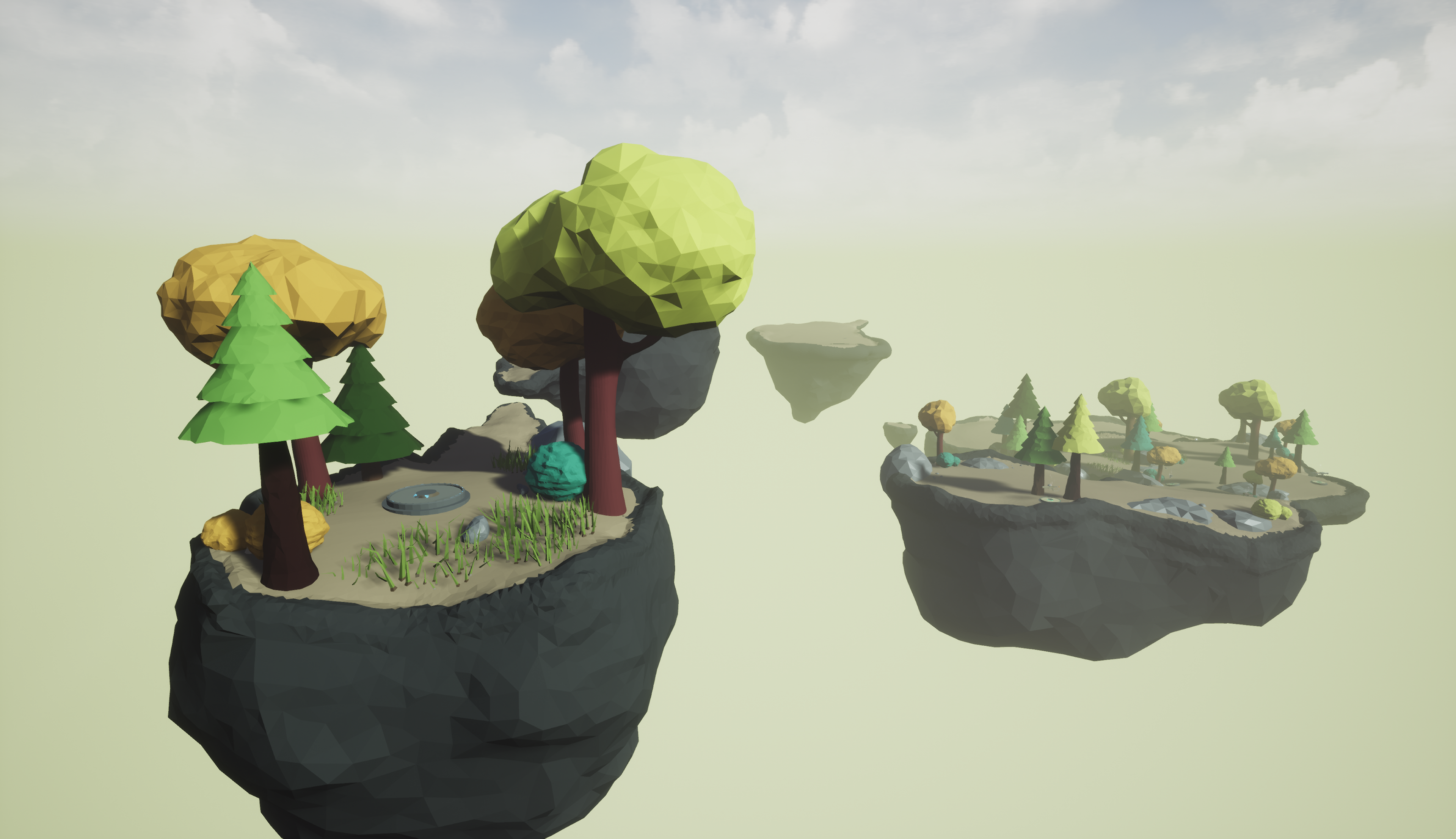 Floating Forest Scene