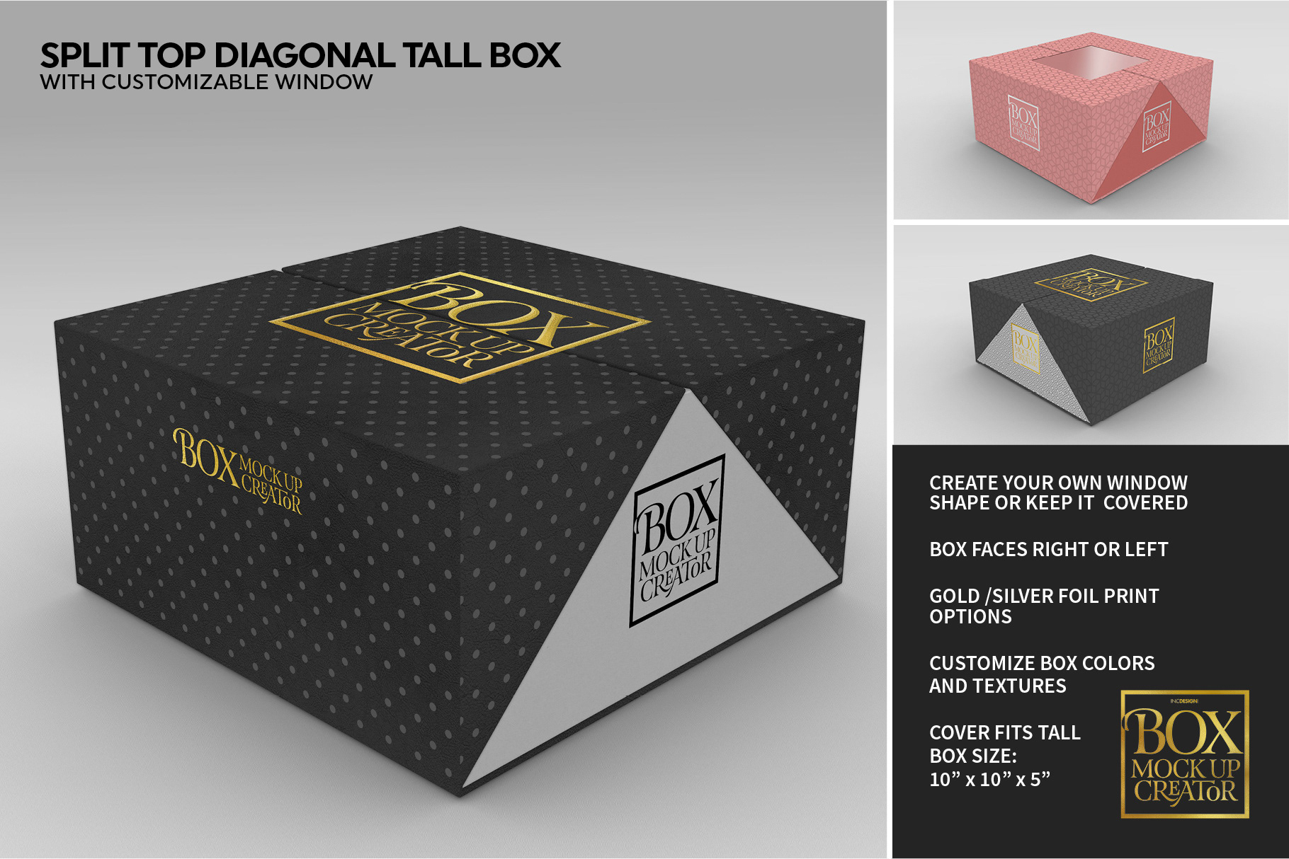 Download IN.C DESIGN STUDIO - Box Packaging Mockup Creator Square ...