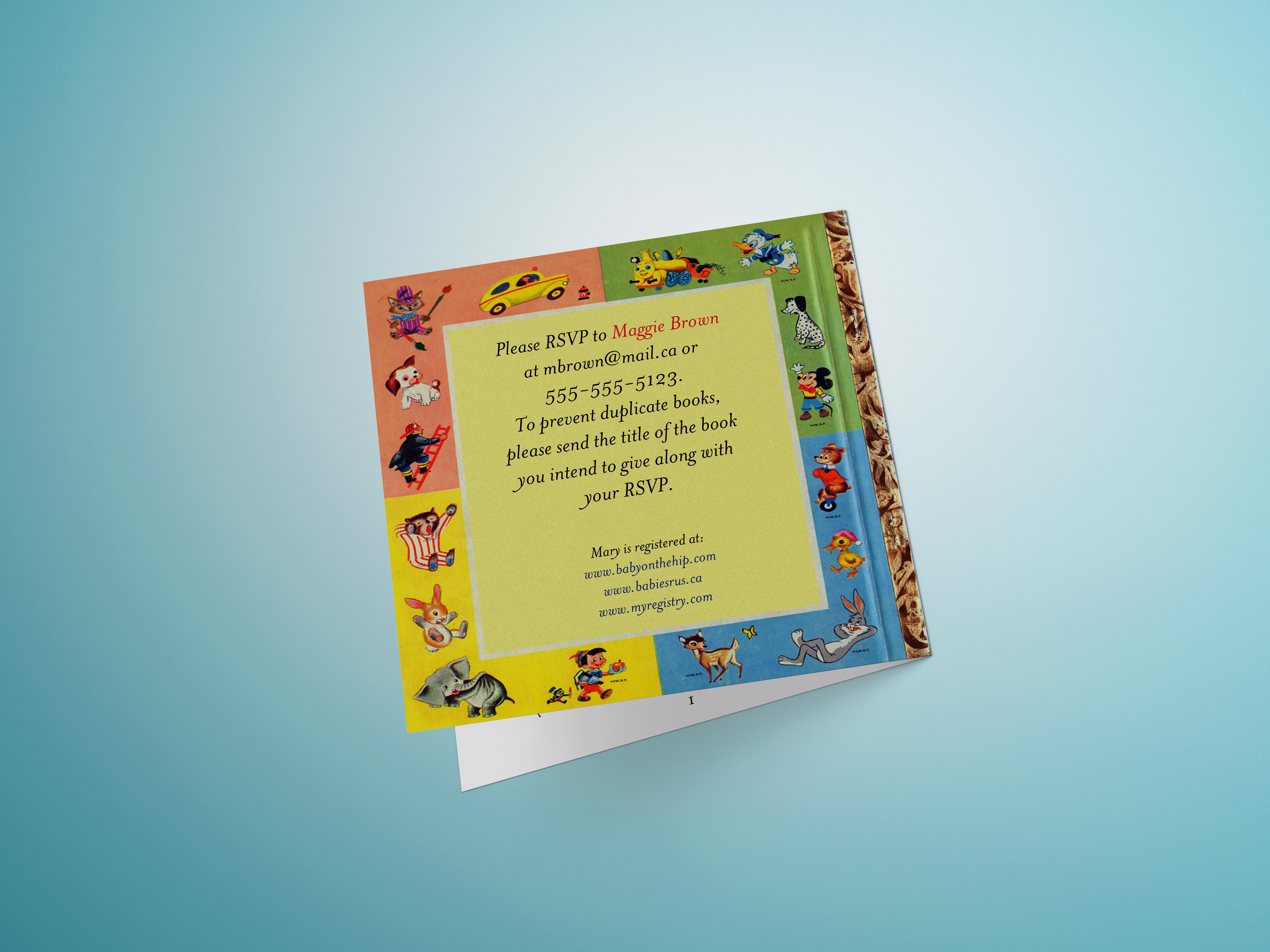 Ann Mcdougall Little Golden Book Baby Shower Invitations