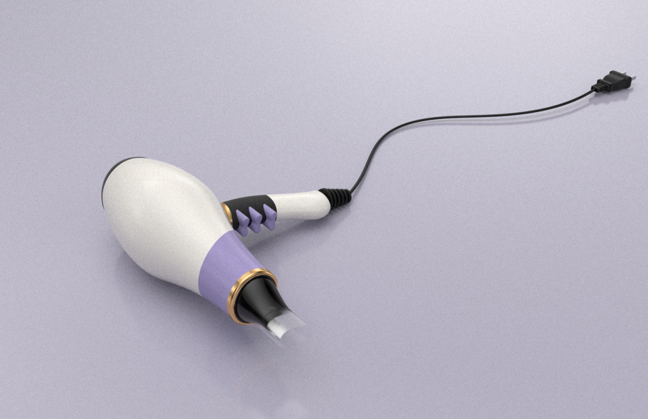 Hair dryer design workout.