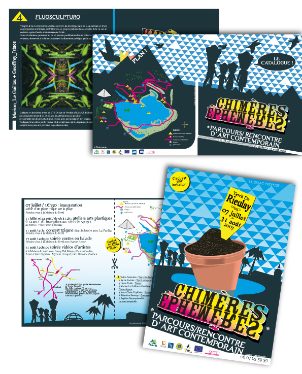 [2007] Communication visuelle pour l'événement d'art contemporain " Chimères éphémères " de l'association SMAC → www.smacasso.com
