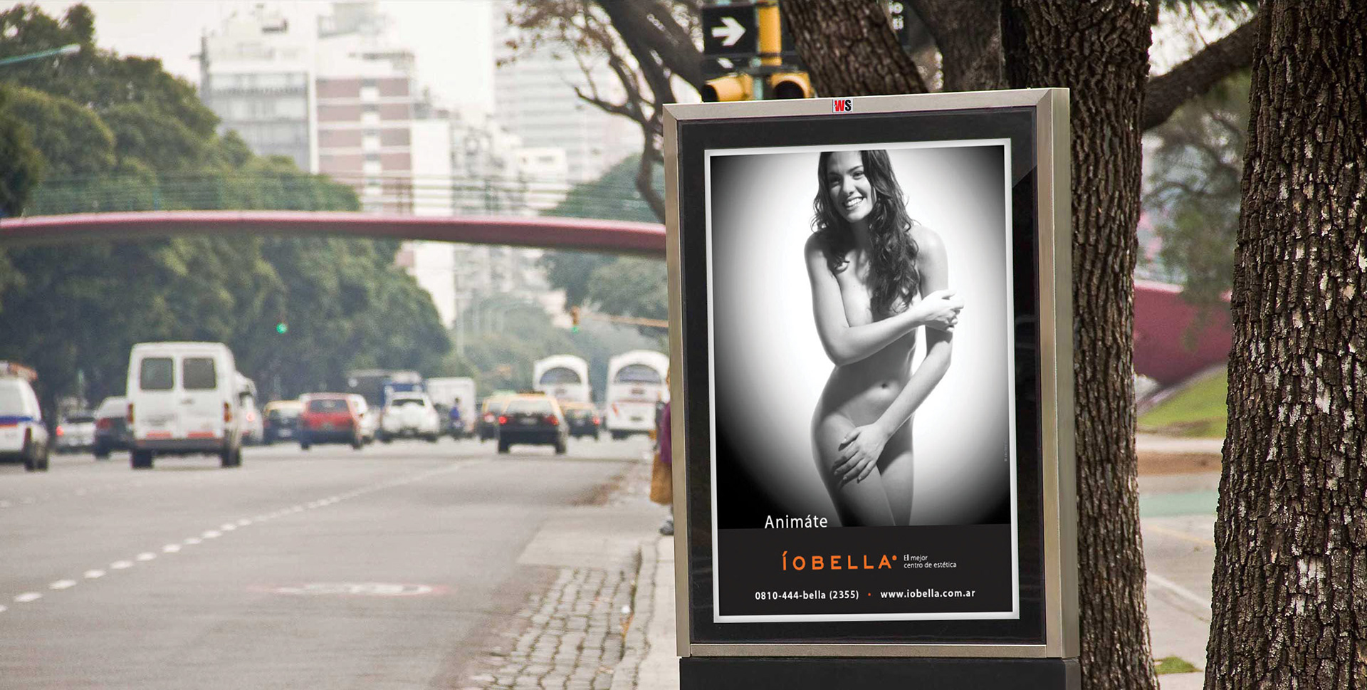 Iobella. beauty center - street advertisement