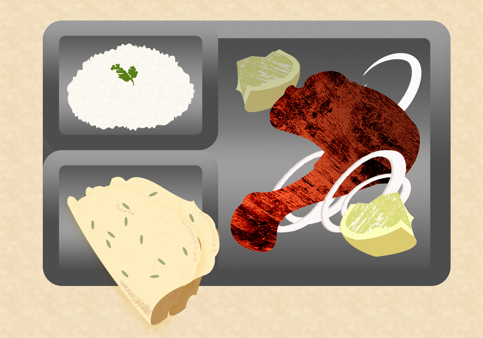 Indian chicken tandoori, illustration, little india, penang