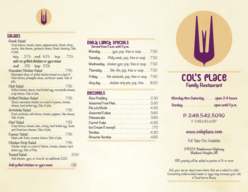 Menu (Outside)