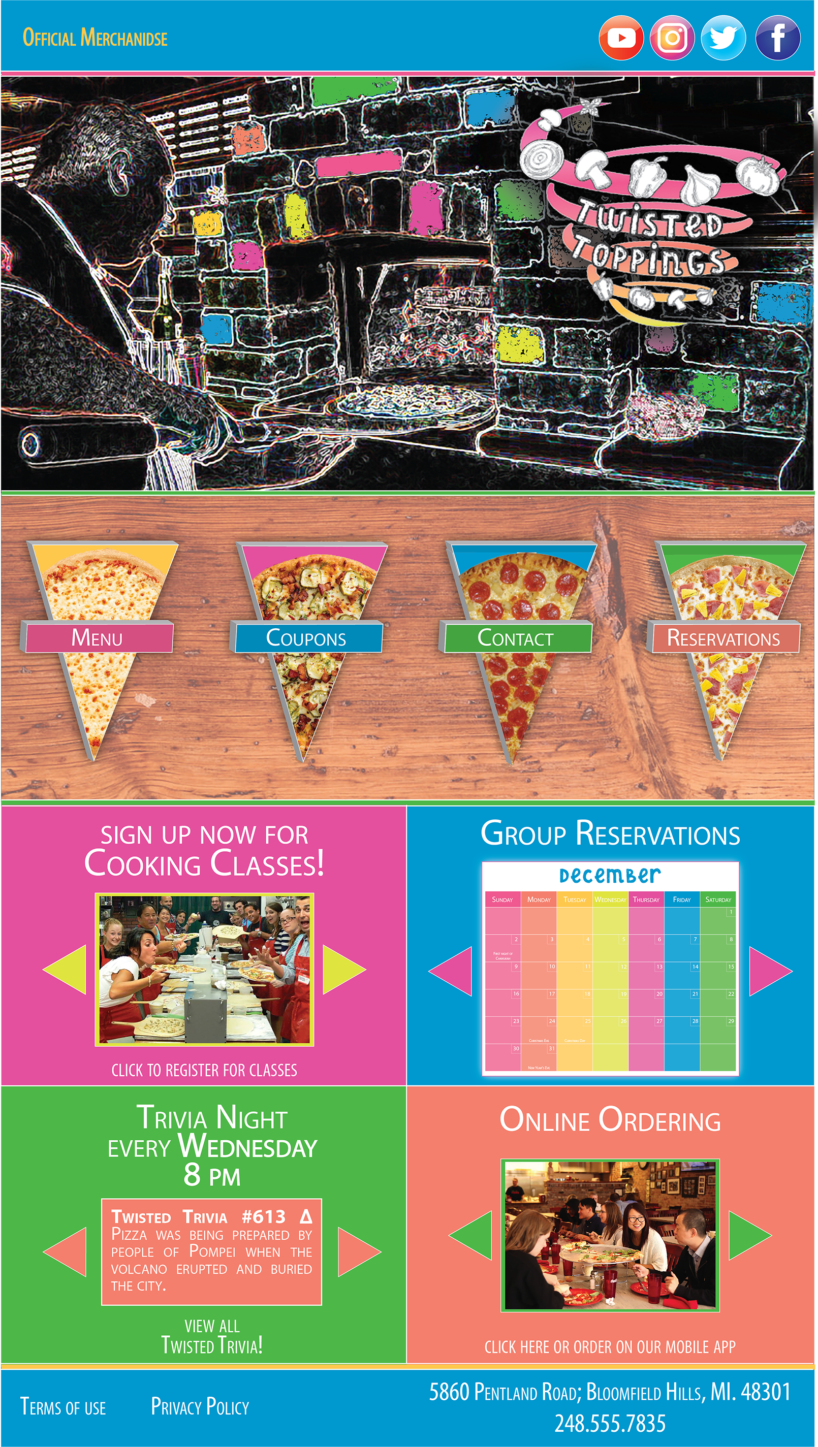 Pizza Parlor Branding Homepage Design