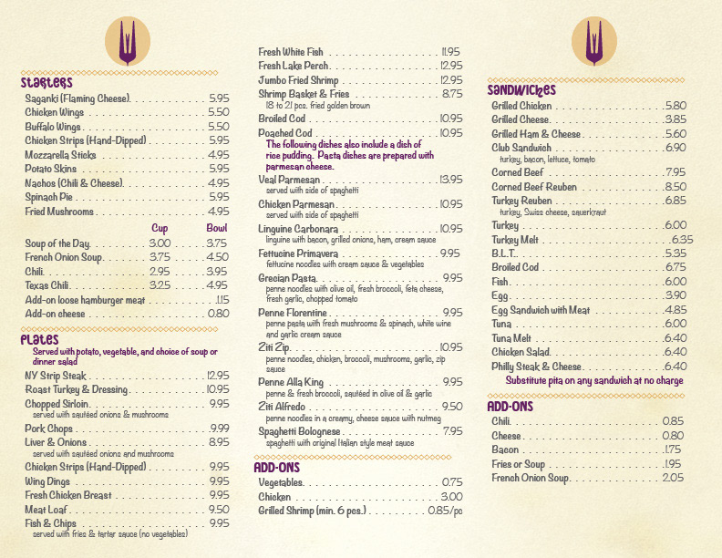 Menu (Inside)