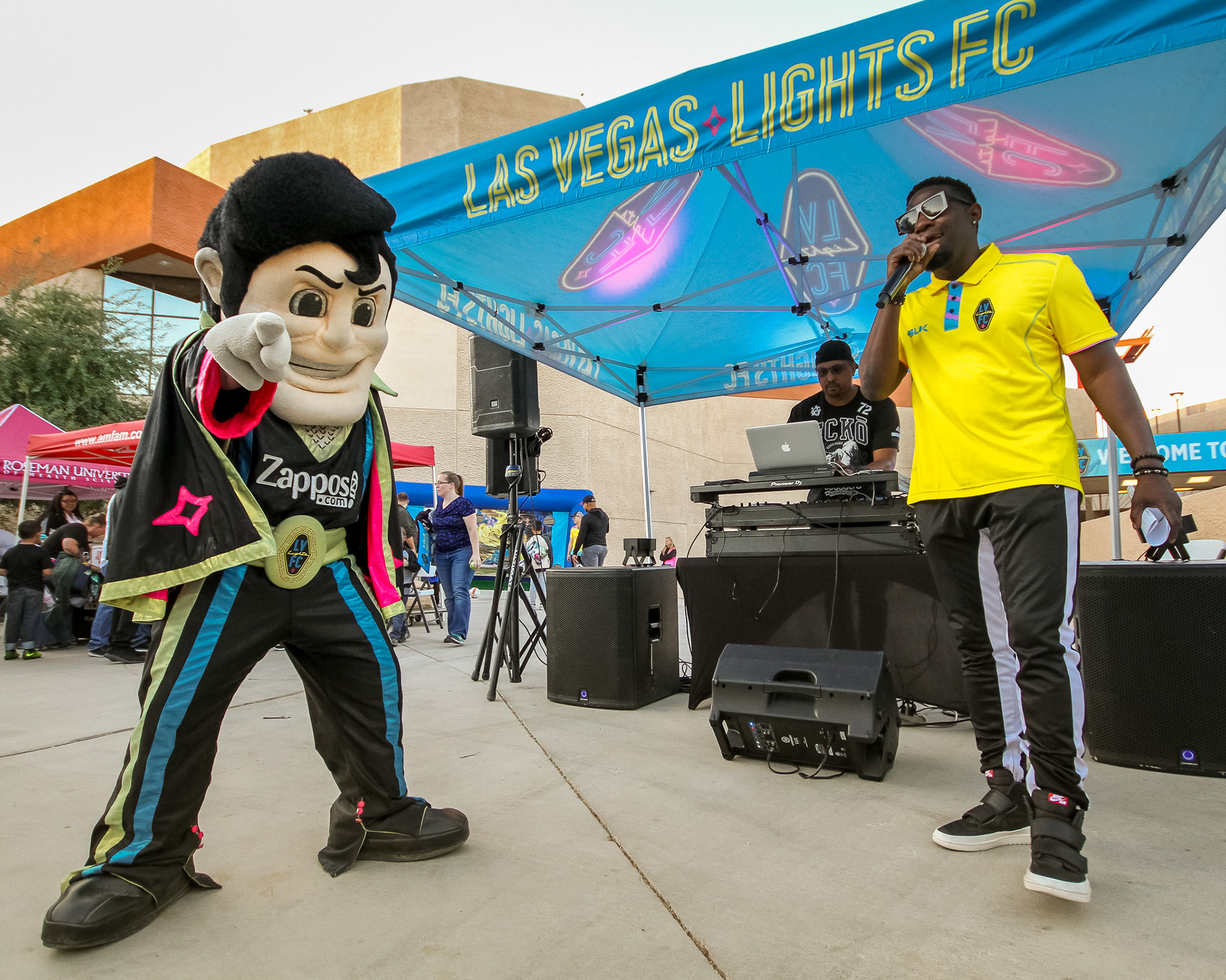 Lights FC Mascot Cash the Soccer Rocker - Las Vegas Lights FC