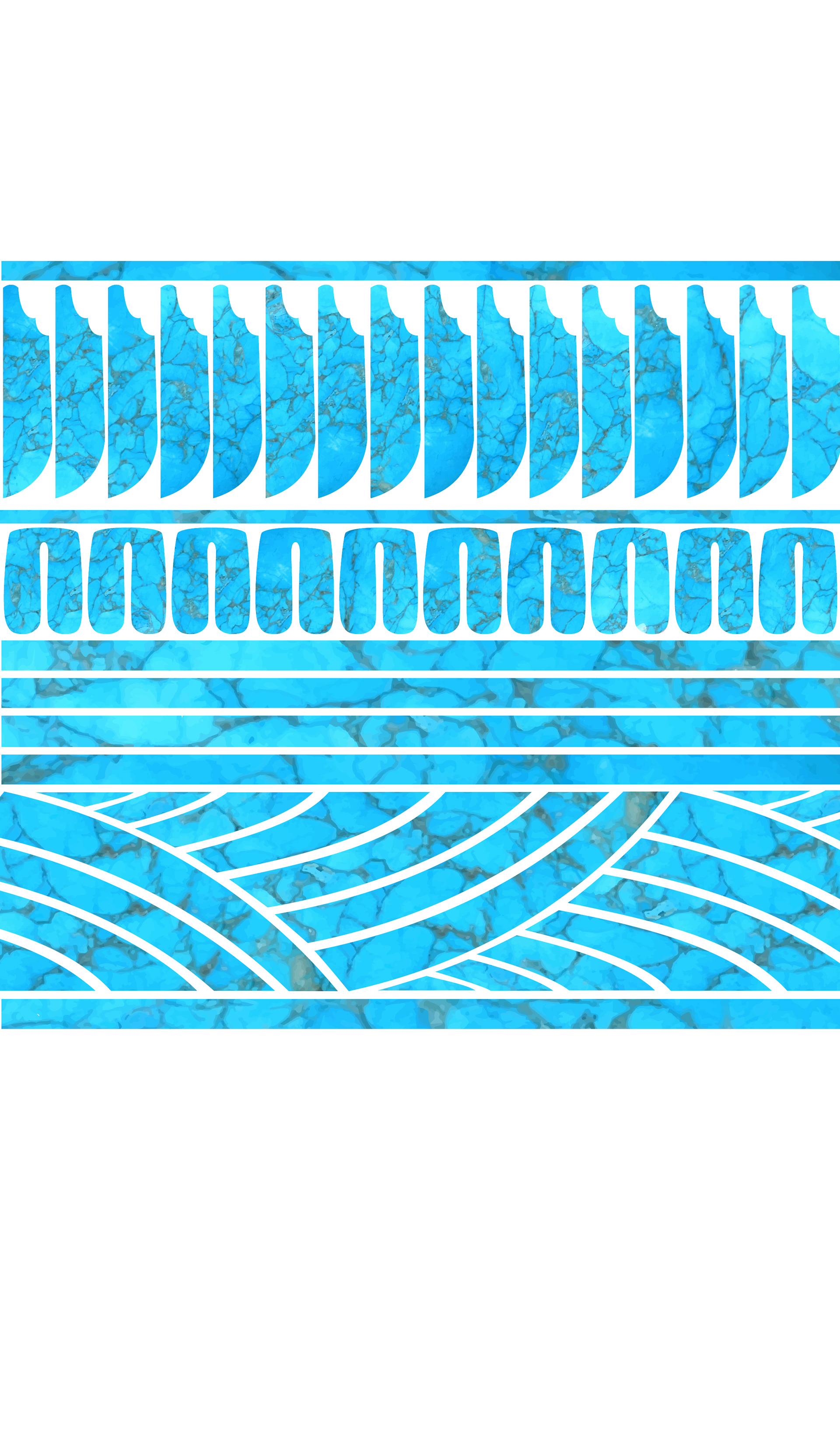 Turquoise Sleeve Color Tattoo Design