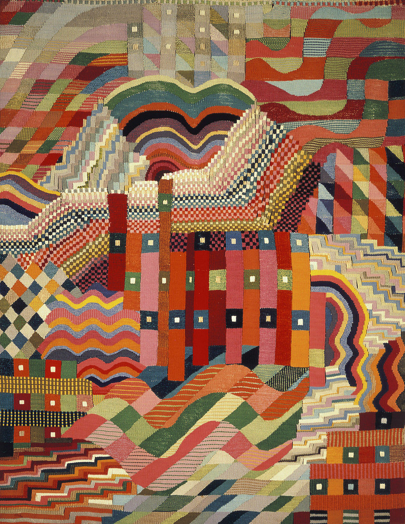 Gunta Stölzl, slit tapestry red-green, 1927-1928 https://www.bauhaus.de/de/programm/sammlung/207_textil/371