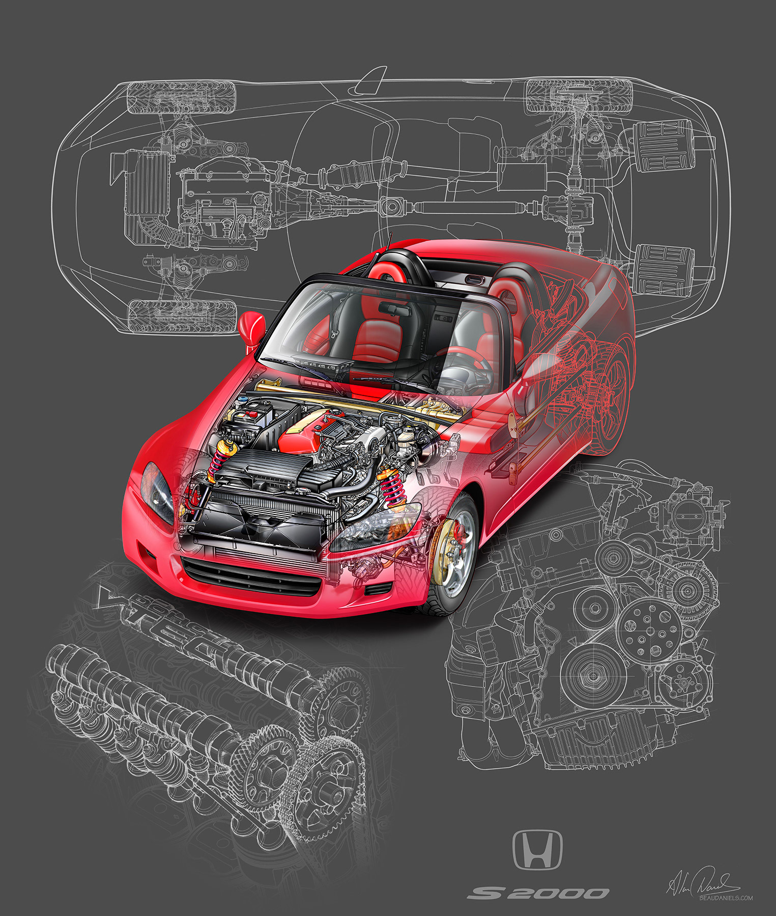Honda S2000 New Formula Red.