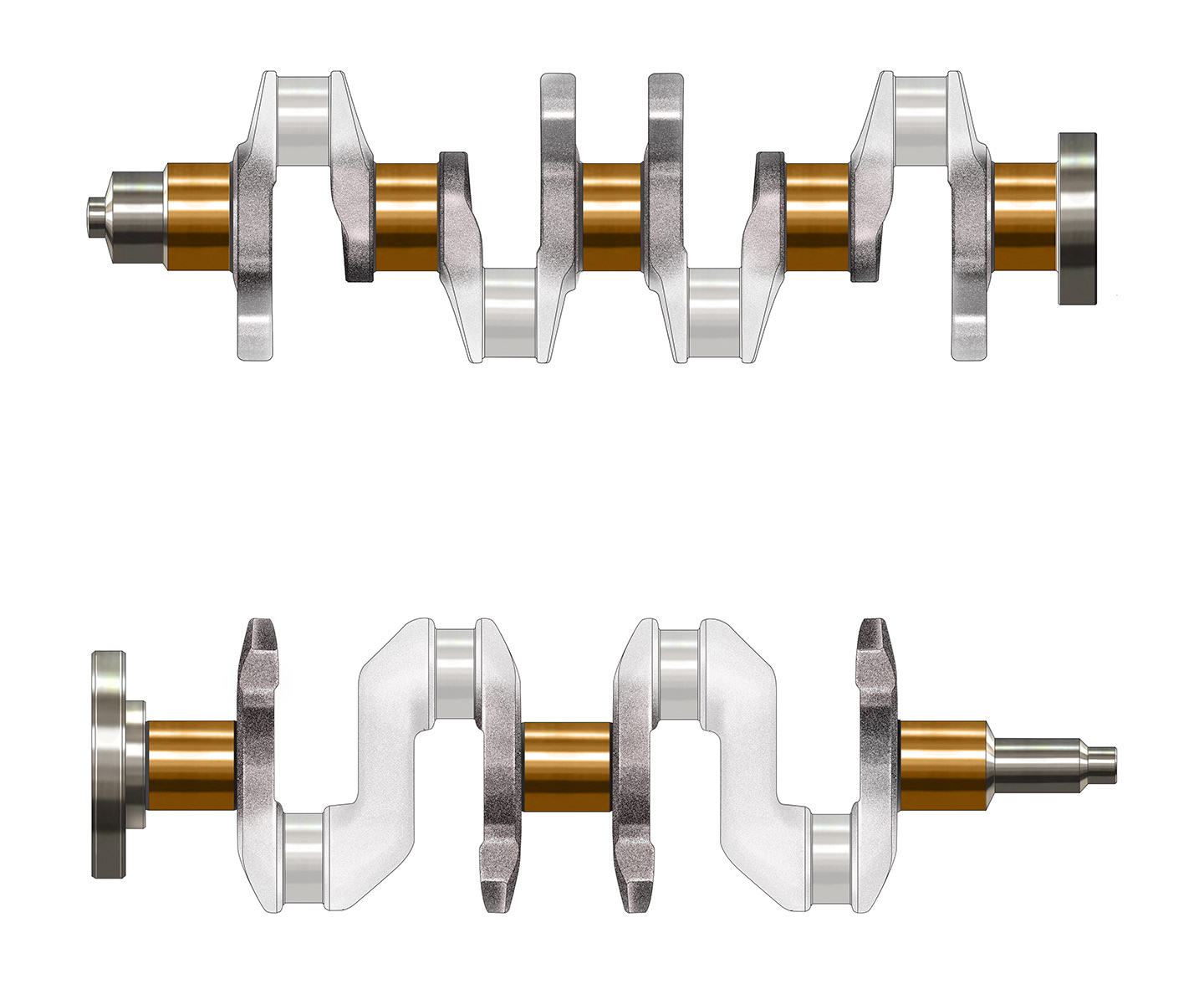 BMW 5 bearing crankshaft compared to 3 bearing crankshaft.