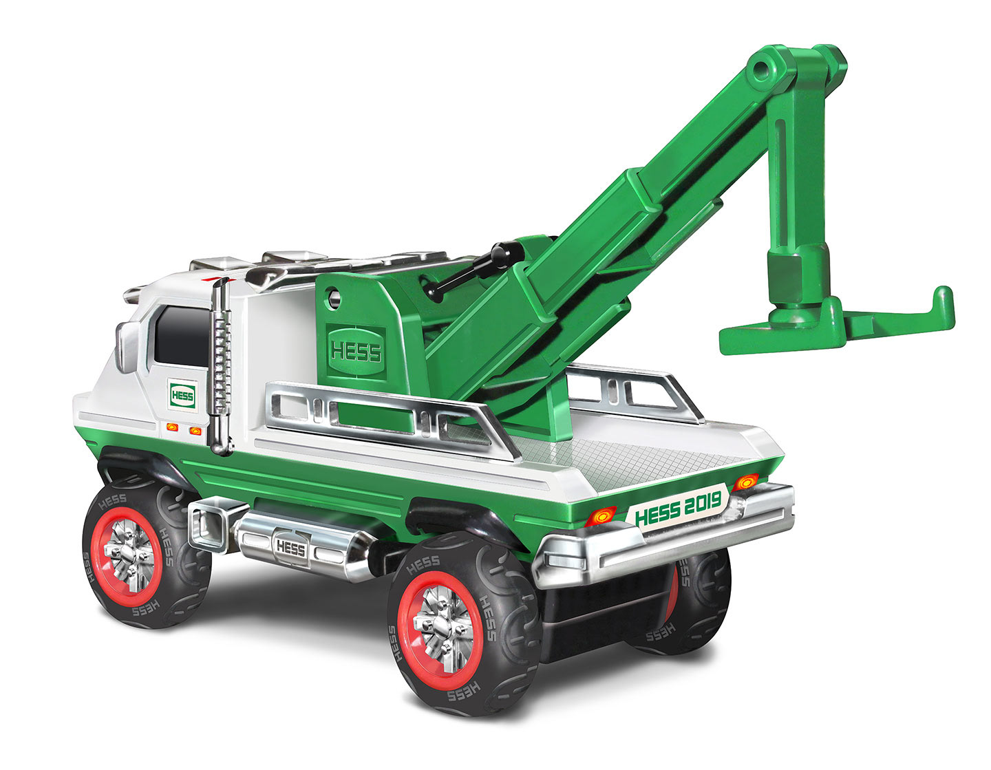 Hess toy truck rear 3/4 packaging illustration, spot illustration