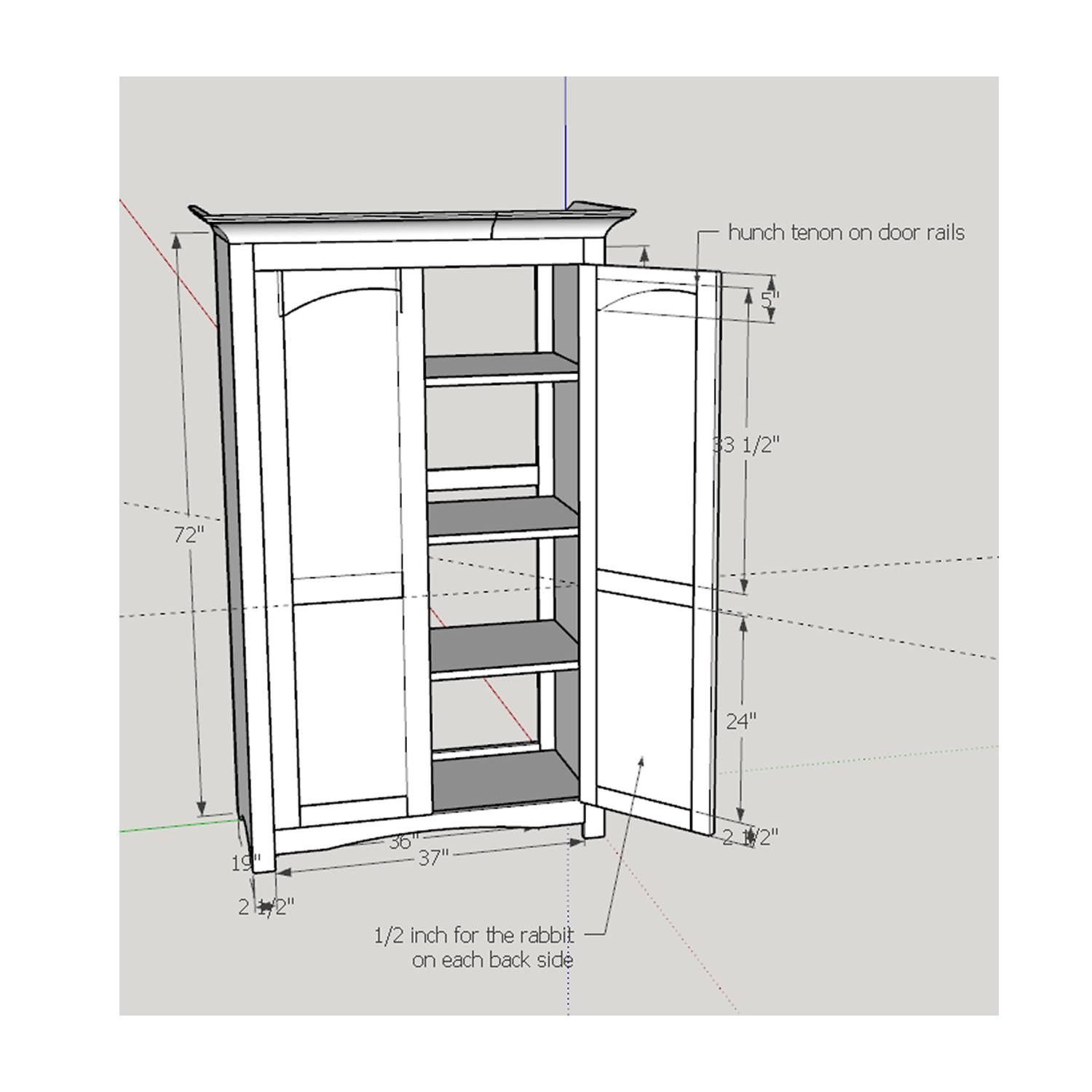 Cherry armoire: Commissioned projects designed with customer