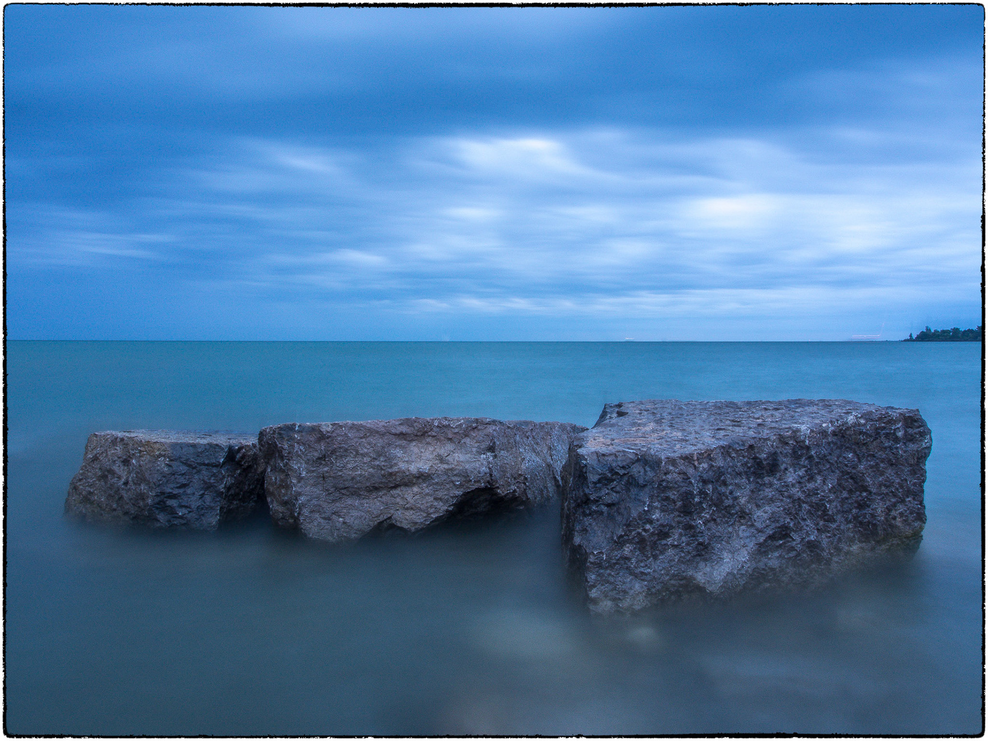 Three rocks in Lake Ontario