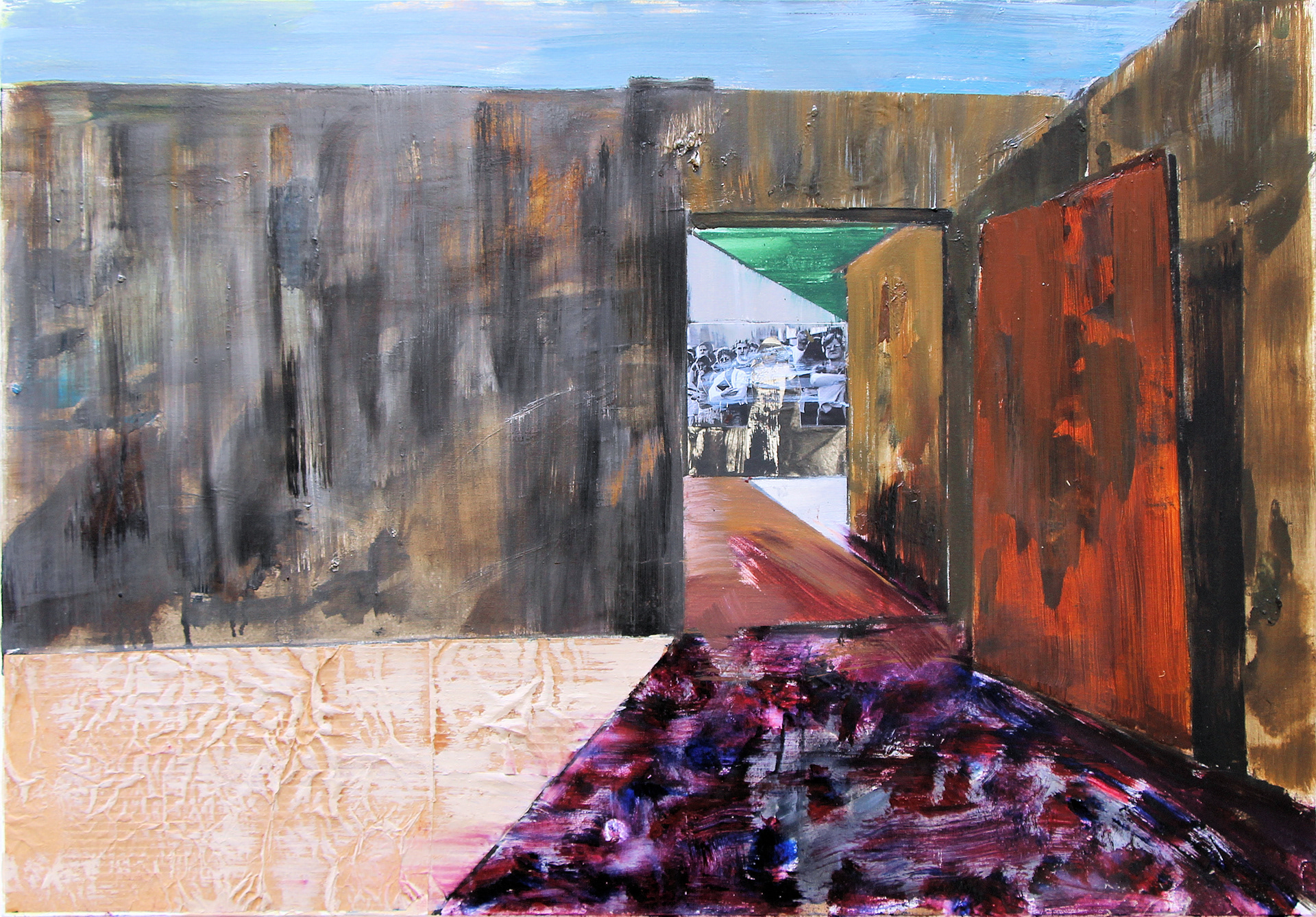 n.403 "Mariana" Photo collage and oil on canvas. Year:2016  100 x 70cm