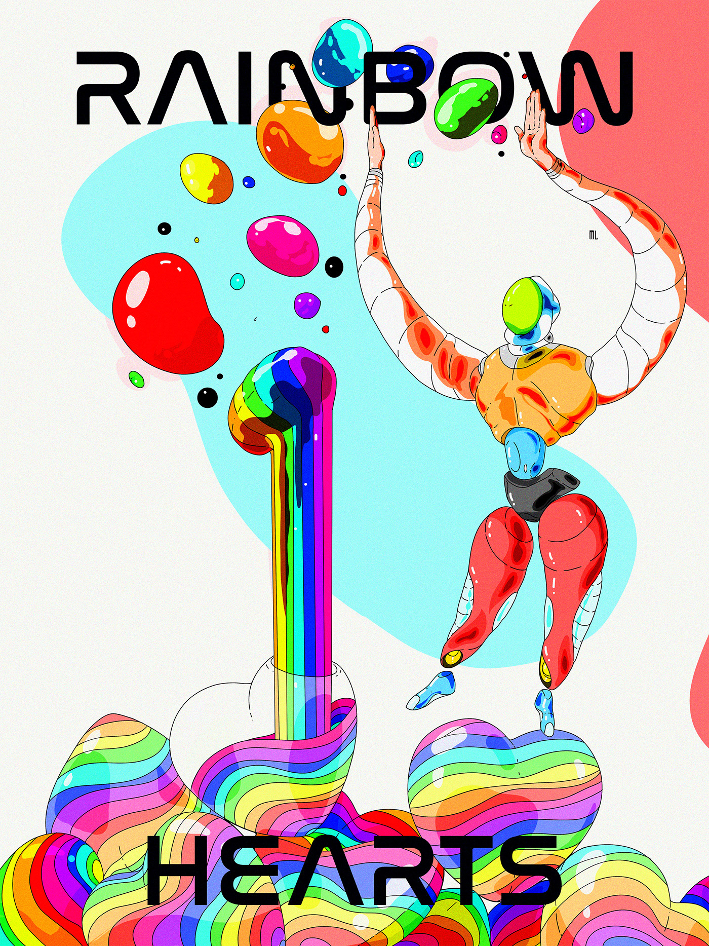 Rainbow Hearts - inspired by love