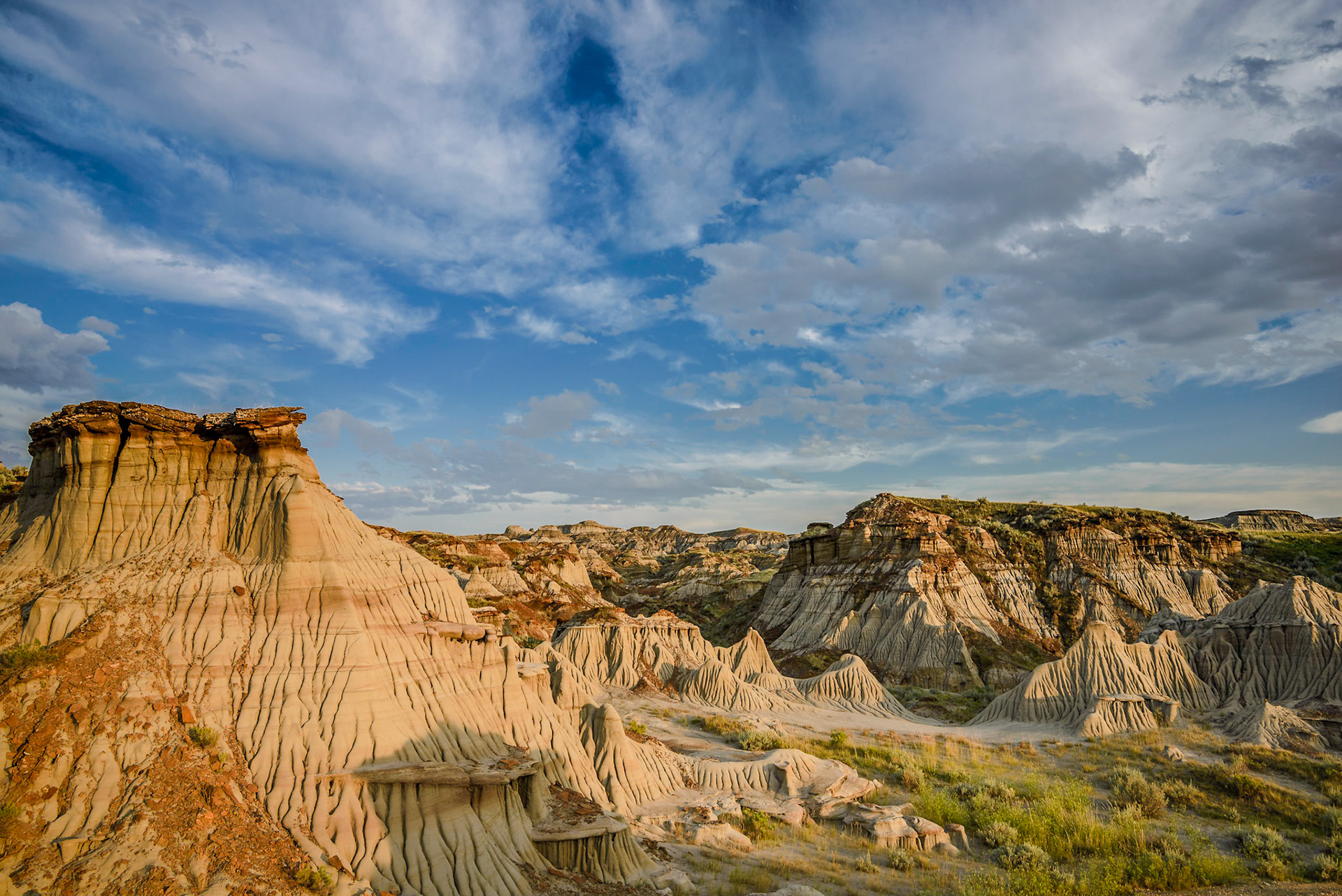 Dinosaur Provincial Park is a UNESCO World Heritage Site located about two and a half hours drive southeast of Calgary, Alberta, Canada. It is noted for its striking badland topography. The park is well known for being one of the richest dinosaur fossil locales in the world (Wikipedia).
