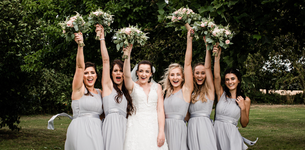 Kent bride and bridesmaids