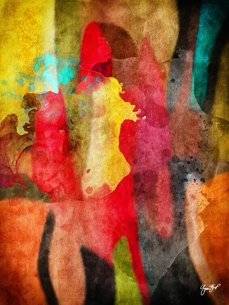 Abstract mixed media art by Gina Startup