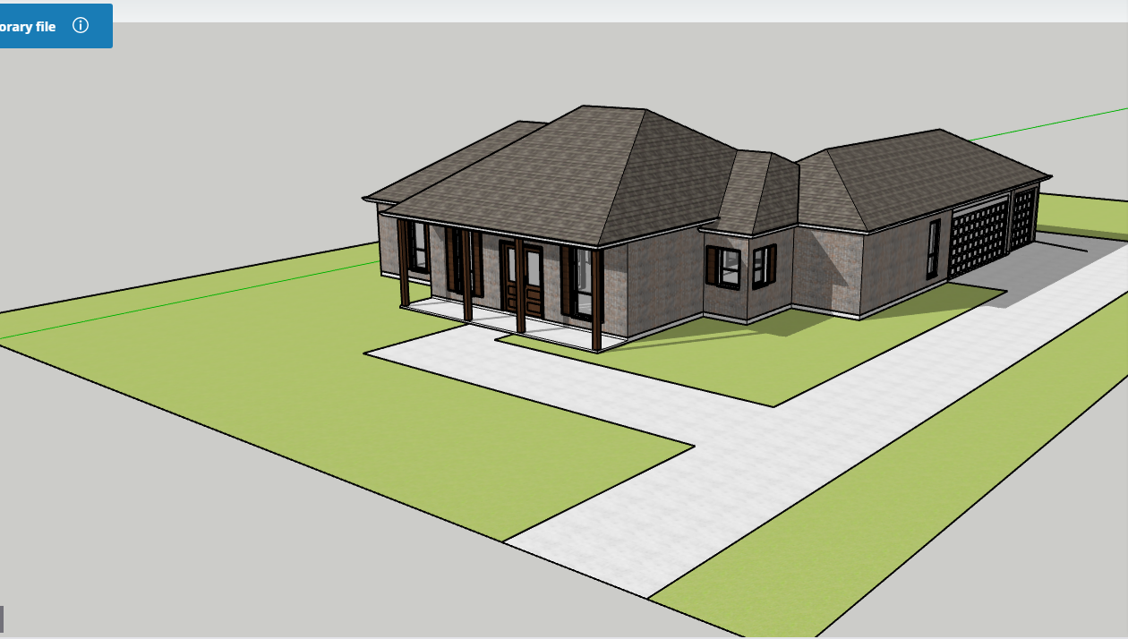 House model - front view