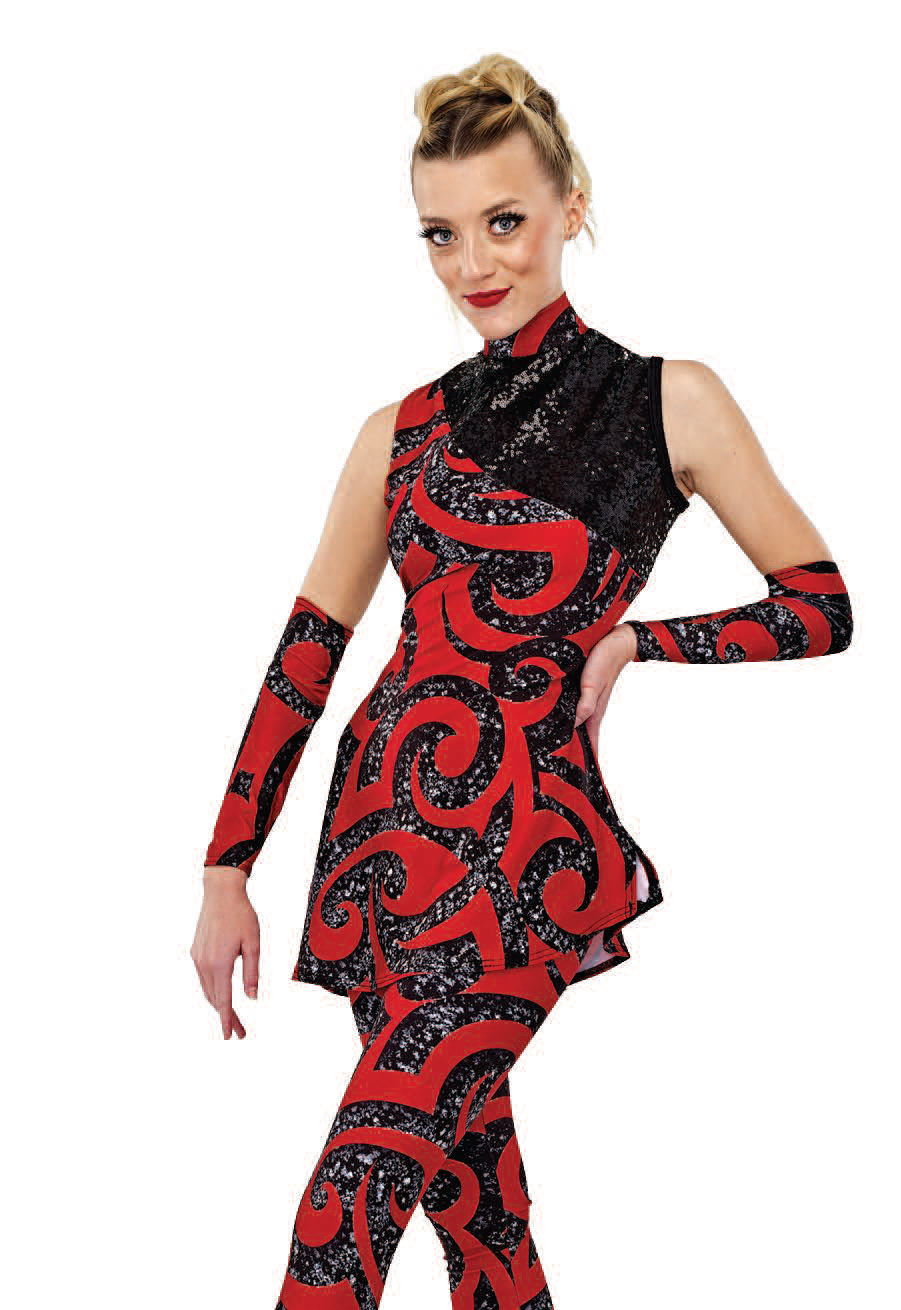 Hybrid Mock-T Long Sleeveless Tunic black twinknle. separate leggings & mitts