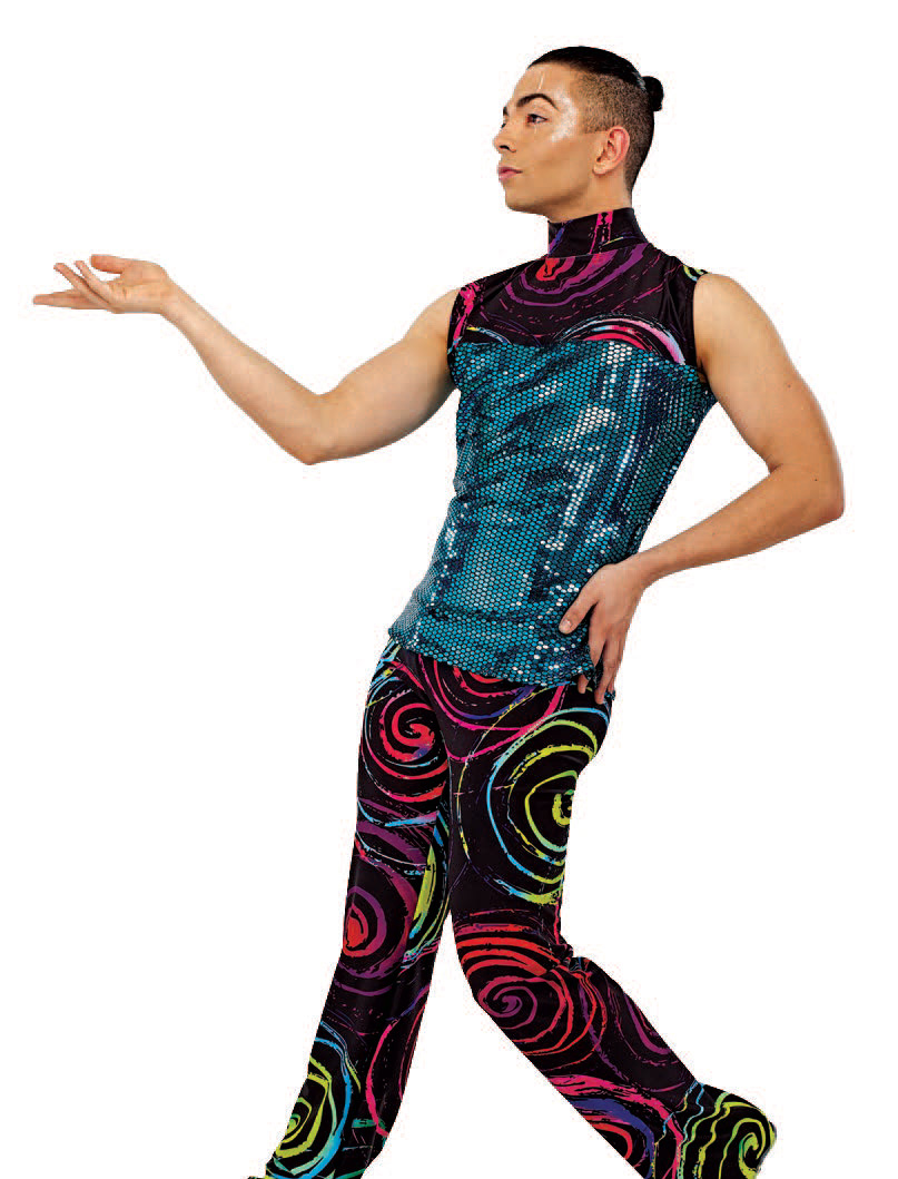 Keyhole Sleeveless Male Top teal armor, separate pants