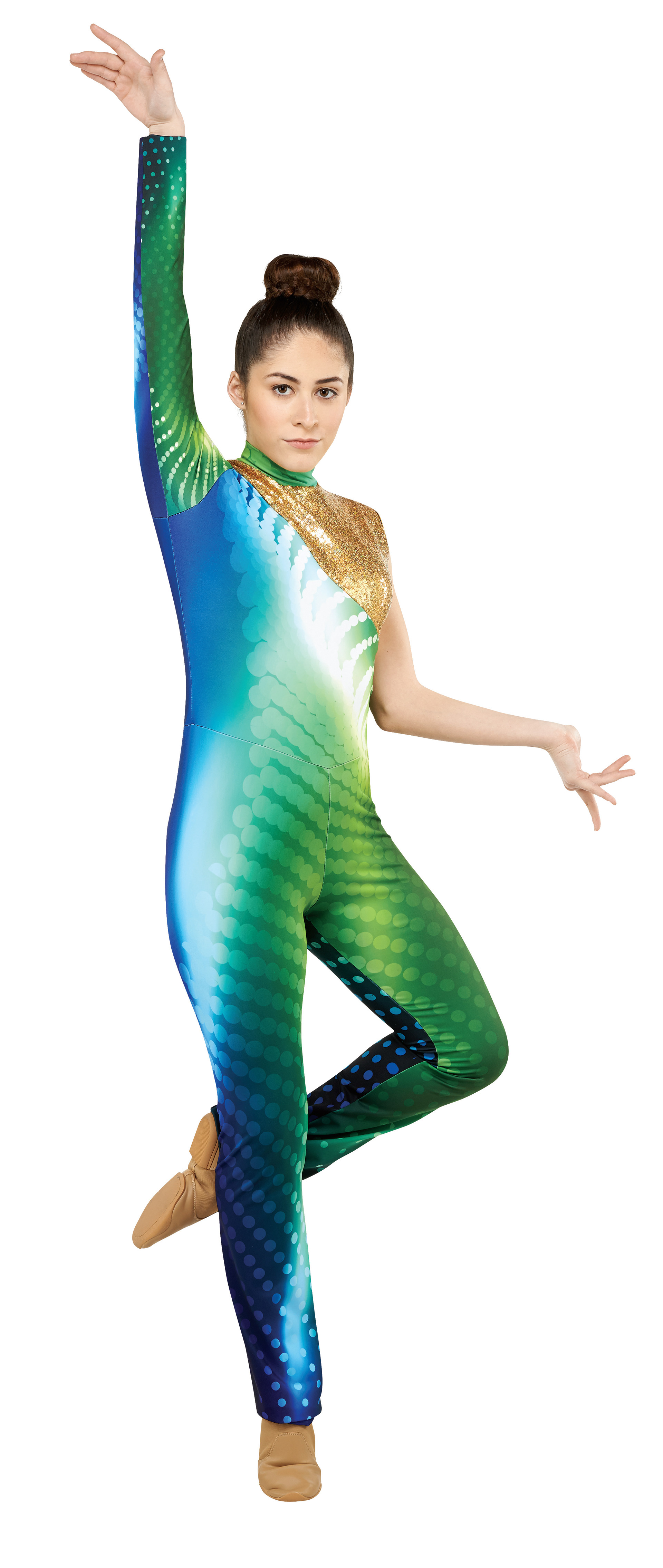 unitard, right sleeve, straight leg