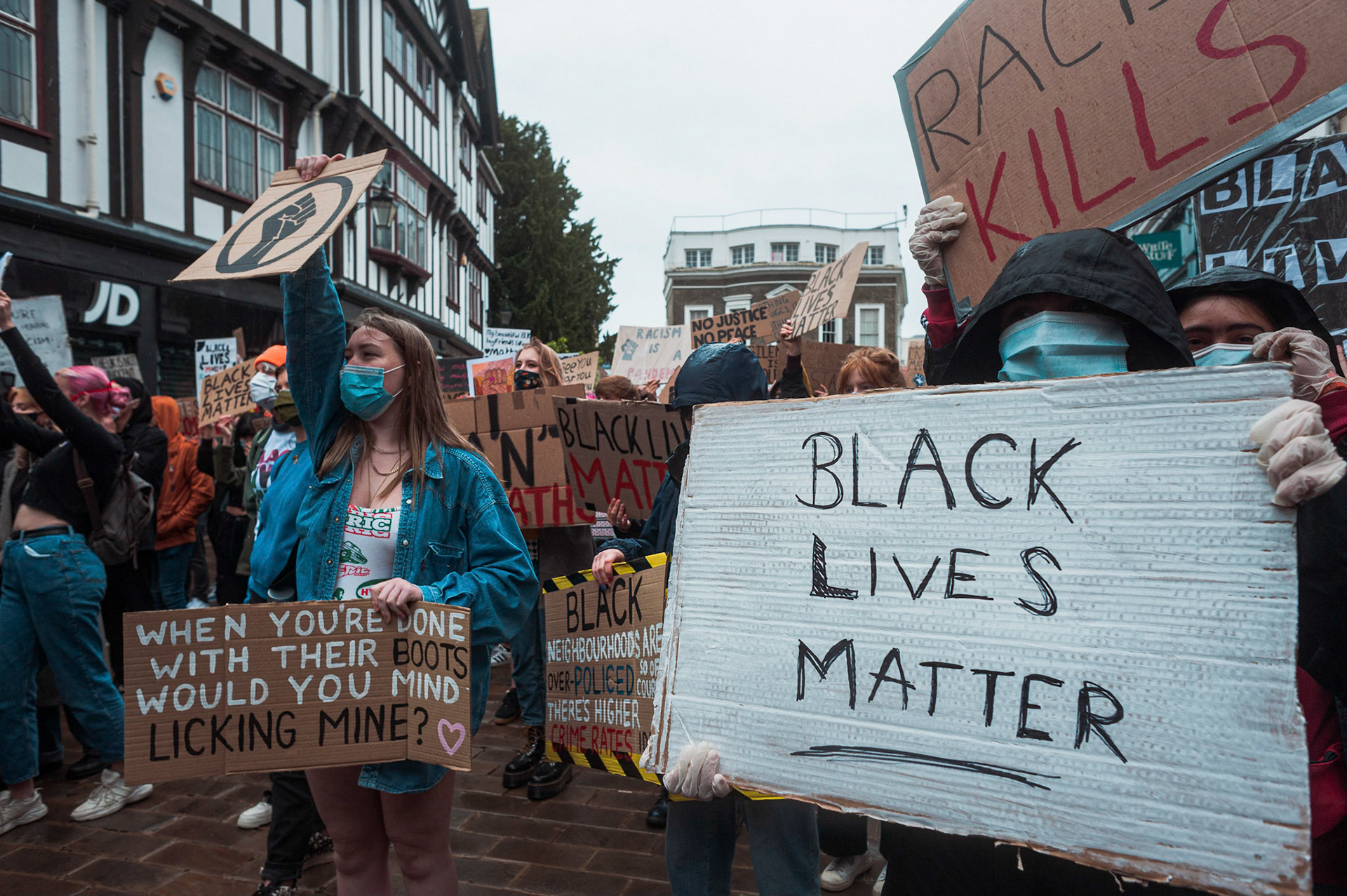 Black Lives Matter protestors gather in Kingston