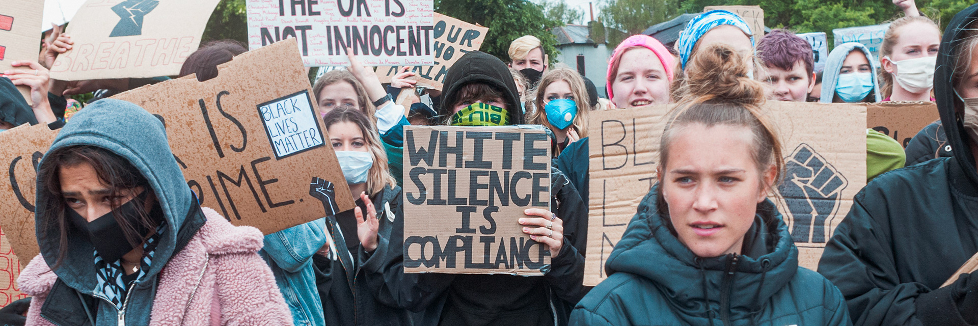 A group of Black Lives Matter protestors.