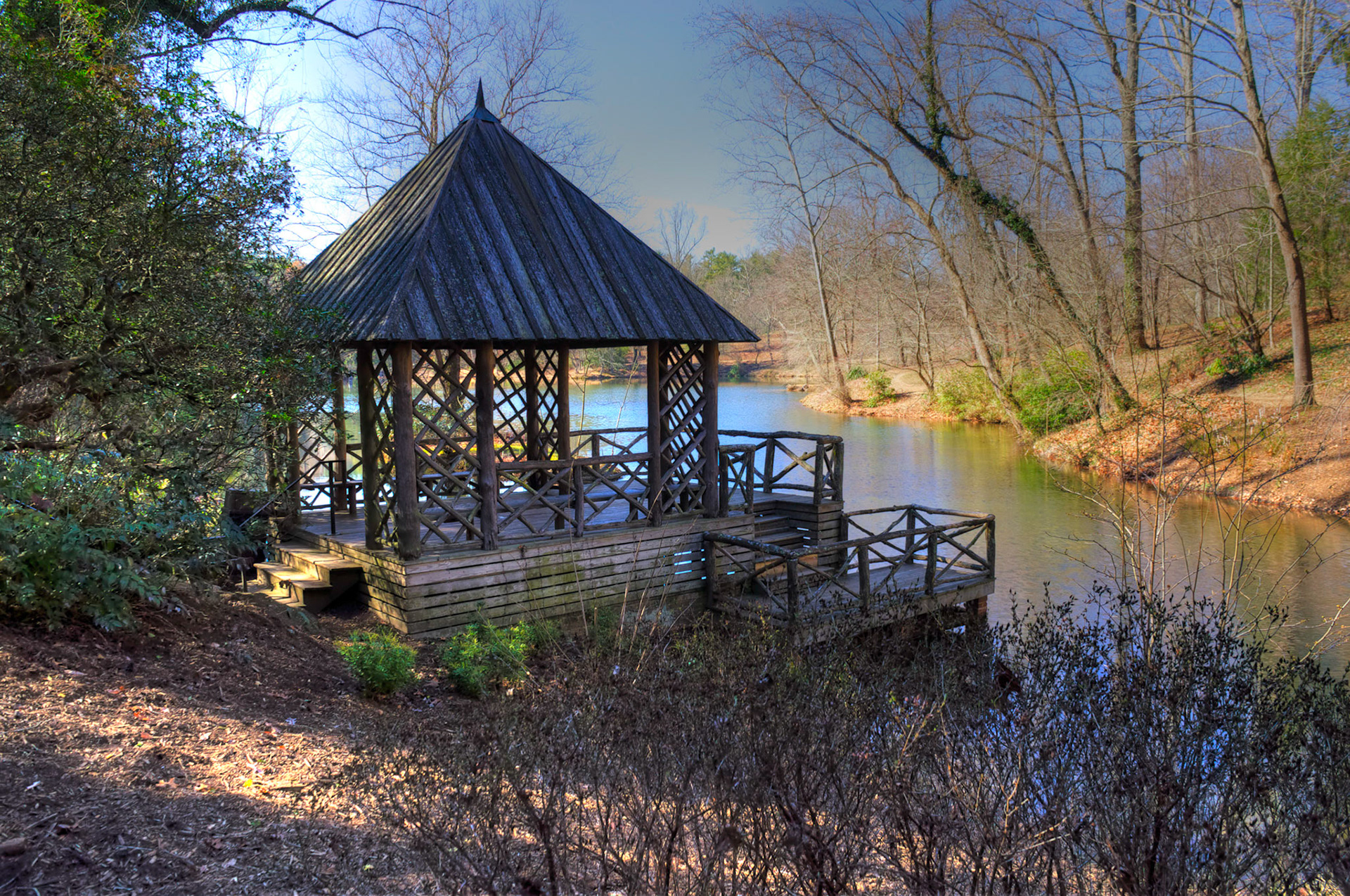 Boat House on Bass Pond - Biltmore Estate