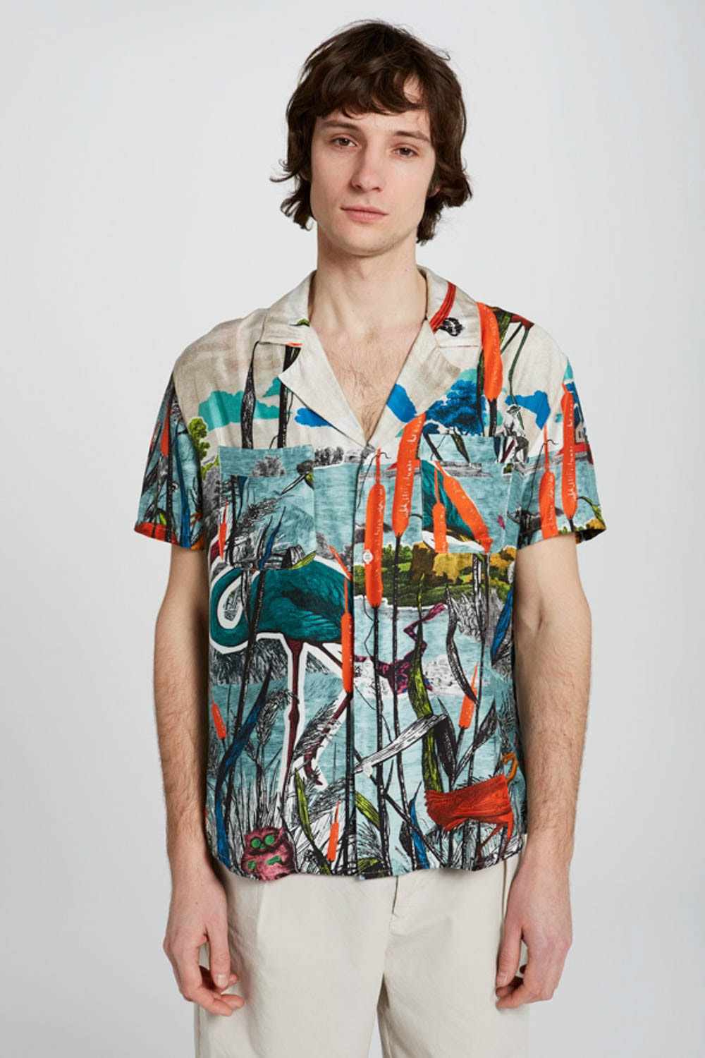 Shooting chemise Rue Begand avec motif camargue de la collection printemps-été 2020