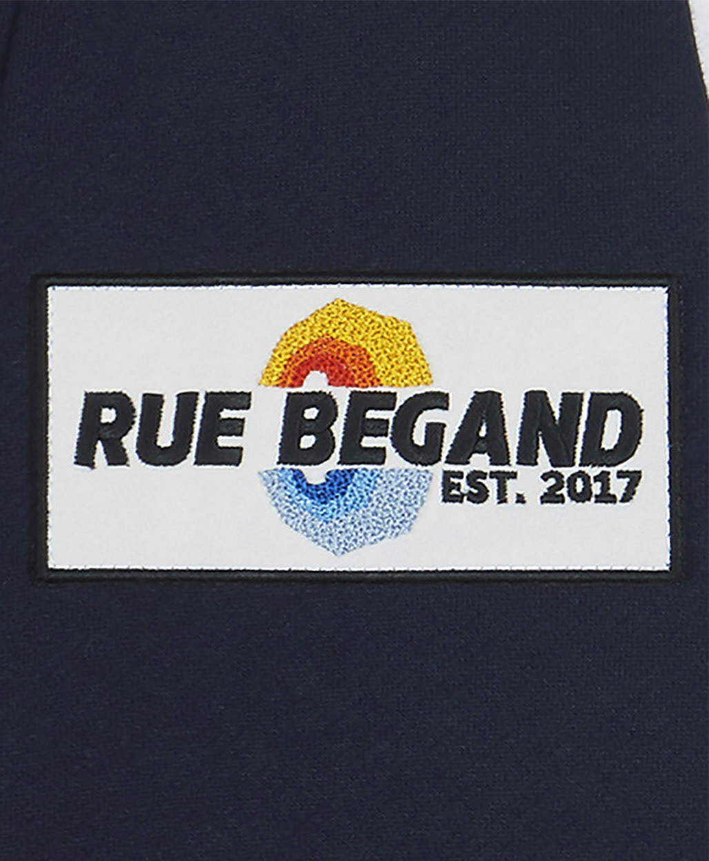 Patch textile sur veste pour la collection automne-hiver 2018 de Rue Begand