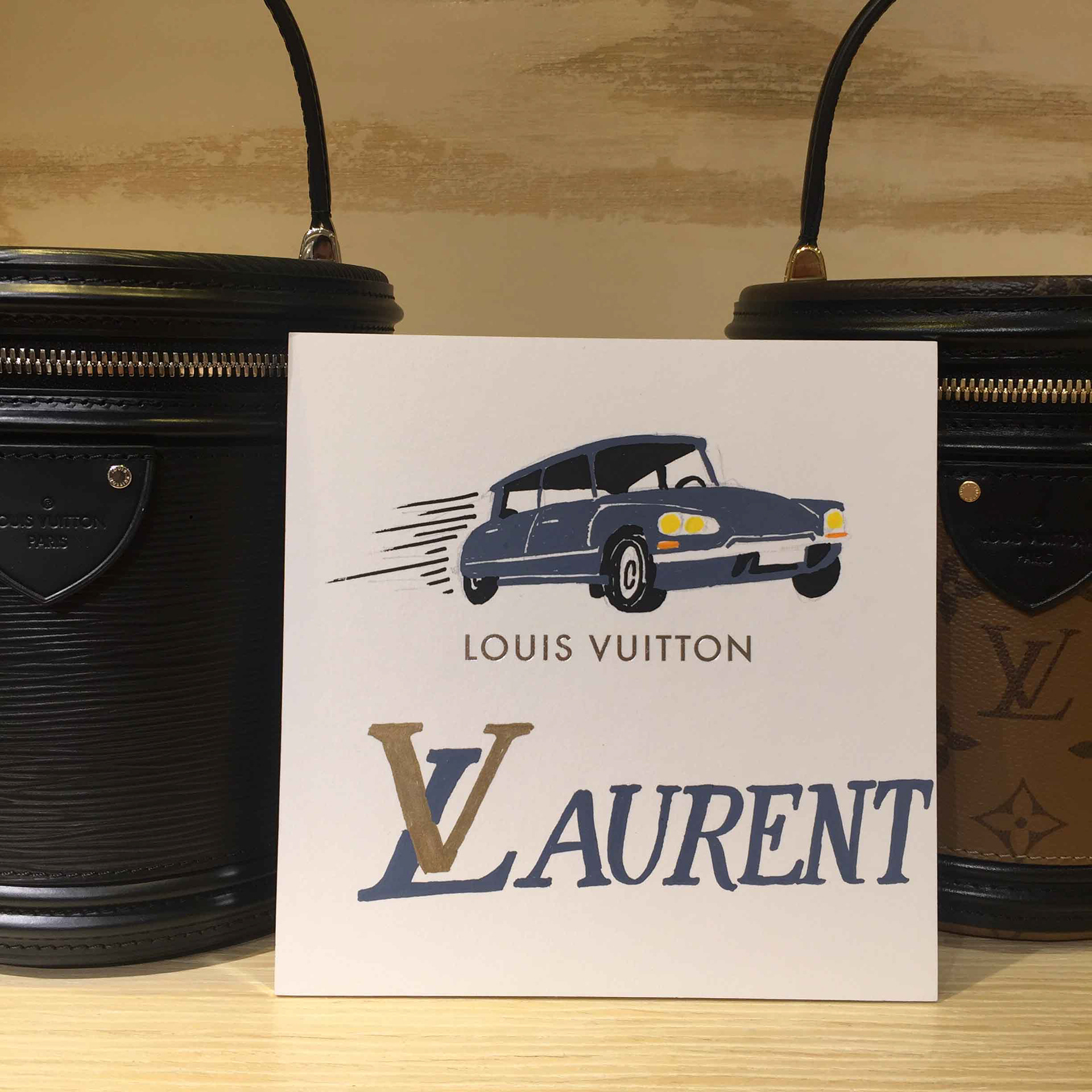 Illustration et calligraphie pour évènement Louis Vuitton au Printemps Paris