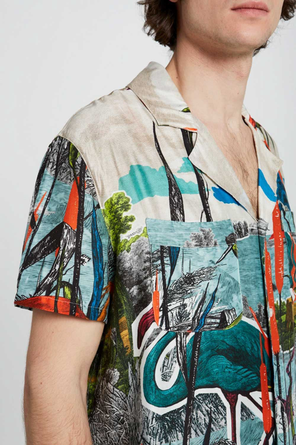 Shooting chemise Rue Begand avec motif camargue de la collection printemps-été 2020