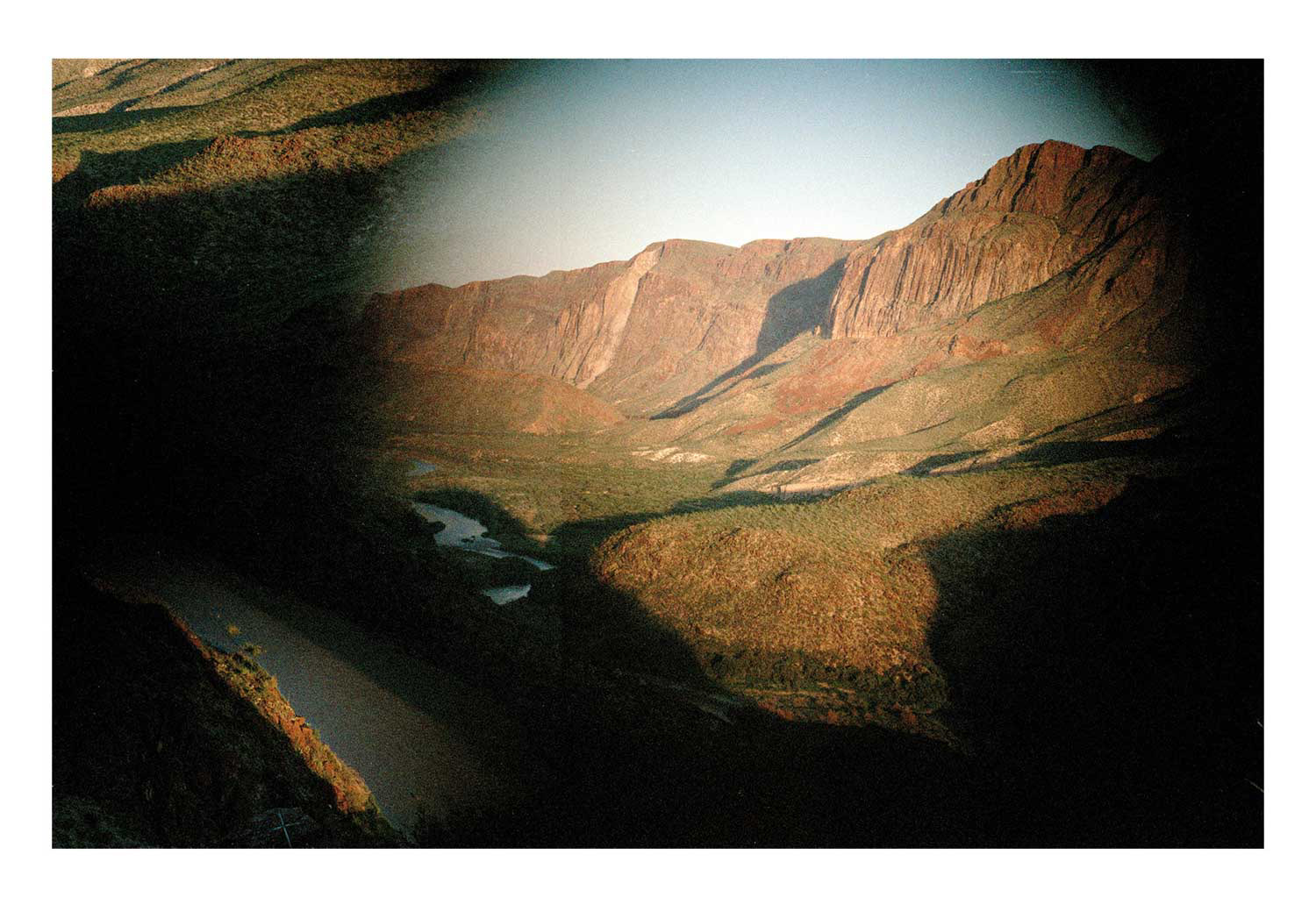 Photographie double exposition de paysages au Parc National Big Bend au Texas