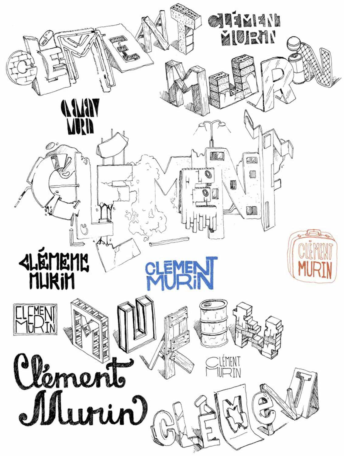 Divers lettering Clément Murin