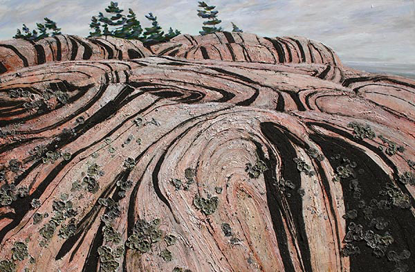 Island Coast, Georgian Bay #3, 2013 - 48 x 72", Gift to Parry Sound Hospital